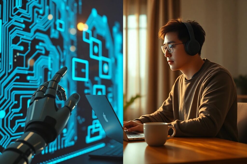 AIと人間のクリエイター対比